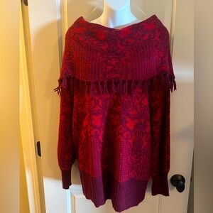 Knox Rose pullover sweater with detailed collar. EUC